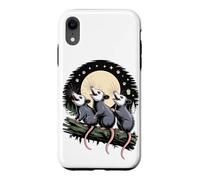 Custodia per iPhone XR Three Opossums Howling at the Moon Possum Lover
