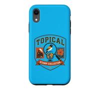 Custodia per iPhone XR Timbri topici collezionista vintage Philately Crest