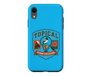 Custodia per iPhone XR Timbri topici collezionista vintage Philately Crest