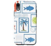 Custodia per iPhone XR Timbro postale costiero del Mediterraneo Ocean Life Summer