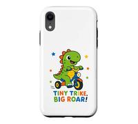 Custodia per iPhone XR Tiny Trike Big Roar Dinosaur Cute Dino Equitazione Triciclo Bambini