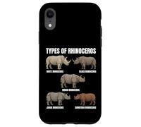 Custodia per iPhone XR Tipi di specie di rinoceronte Tabella educativa Amante della fauna selvatica