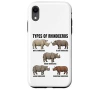 Custodia per iPhone XR Tipi di specie di rinoceronte Tabella educativa Amante della fauna selvatica