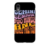 Custodia per iPhone XR Tipografia Gemini Genius Two Minds Twice the Fun Zodiac