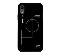 Custodia per iPhone XR Tokyo Moderna Tokyo Geometrica Città del Giappone Design Arte Semplice Città Coordinate Grafica Latitudini e Latitudini Modalità