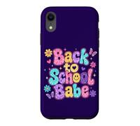 Custodia per iPhone XR Torna a scuola Babe Retro Groovy Carino Daisy Butterfly