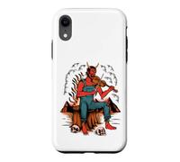 Custodia per iPhone XR Tradizionale Diavolo Suonando Violino Old School Tattoo Art