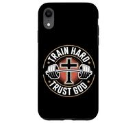 Custodia per iPhone XR Train Hard Trust God Fitness Cristiano Palestra