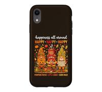Custodia per iPhone XR Tre gnomi autunnali Zucca Patch Apple Sidro Mais Autunno