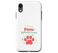 Custodia per iPhone XR Treppiede a tre zampe per gatti, con supporto a forma di cuore, resilienza