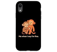 Custodia per iPhone XR Triste Baby Scimmia Pugno Me Quando dico che sto bene