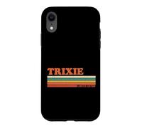 Custodia per iPhone XR Trixie Retro Personalizzato Nome Vintage Strisce