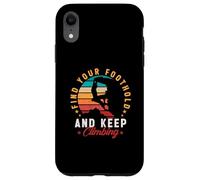 Custodia per iPhone XR Trova il tuo punto d'appoggio e continua a scalare Rock Boulder Vintage