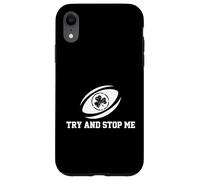 Custodia per iPhone XR Try and Stop Me Rugby Player Tackle Scrum Sports