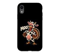 Custodia per iPhone XR Turchia Moo Divertente Ringraziamento Mucca Travestimento