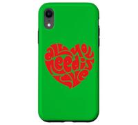 Custodia per iPhone XR Tutto ciò di cui hai bisogno è amore, cuore retrò classico anni '60