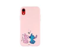 Custodia per iPhone XR Ufficiale di Lilo & Stitch Bacio Silicone Liquido Rosa per proteggere il tuo cellulare. Scegli il tipo di custodia che ti piace di più con licenza ufficiale Disney