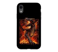 Custodia per iPhone XR Ufficiale Spiral Draconis Flame Gothic Fantasy