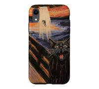 Custodia per iPhone XR UFO Alien Fun Urlando Cat Art Parodia