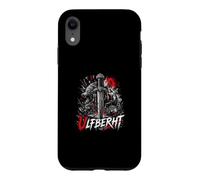 Custodia per iPhone XR Ulfberht Spada vichinga Lupo Rune Norrene Luna Rossa