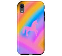 Custodia per iPhone XR Unicorn Rainbow Aesthetic Nostalgic Aura 80s Inspired Vtg