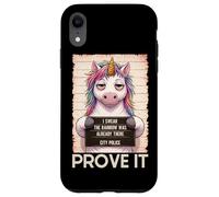 Custodia per iPhone XR Unicorno, giuro che l'arcobaleno era già lì lo dimostra