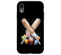 Custodia per iPhone XR Uova di coniglio pasquale squadra giocatore di cricket orecchie da coniglio