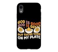 Custodia per iPhone XR Uovo alla diavolo divertente con scritta "Put Those Eggs On My Dish"
