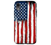 Custodia per iPhone XR USA American Distressed Flag Illustration Graphic Designs