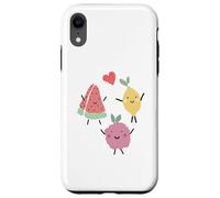 Custodia per iPhone XR Valentine Raspberry Lemon Anguria Cuore Love Red Fun Tee