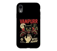 Custodia per iPhone XR Vampurr Bites Again Spooky Cat Vampiro Halloween Ghoul