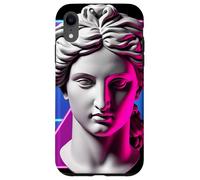 Custodia per iPhone XR Vaporwave - Statua a forma di testa geometrica, design retrò