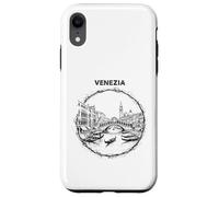 Custodia per iPhone XR Venezia Italia Schizzo Rialto Ponte Gondola Art