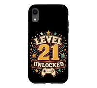 Custodia per iPhone XR Videogioco grafico con distintivo da gioco retrò sbloccato livello 21
