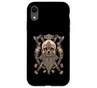 Custodia per iPhone XR Viking Skull with Beard - Viking Axe - Viking Drinking Horn