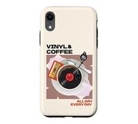Custodia per iPhone XR Vinile e caffè tutto il Giorno tutti i Giorni Musica Caffè