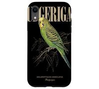 Custodia per iPhone XR Vintage Budgerigar Bird Watching Arte Natura Amore Uccelli