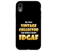 Custodia per iPhone XR Vintage Collector IDGAF Cute Vintage Items Decor Collections
