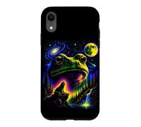 Custodia per iPhone XR Vintage Frog Cosmic Moon Mistico Foresta Retro Design Art