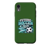 Custodia per iPhone XR Vintage Futuro Calcio Star Retro Gioventù Gioca Giornata Gioco