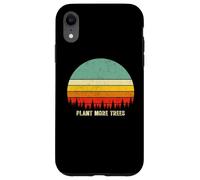 Custodia per iPhone XR Vintage Retro Style 80s Happy Pine Trees Plant more trees