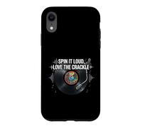 Custodia per iPhone XR Vinyl Record Collector Spin It Loud Love The Crackle