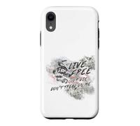 Custodia per iPhone XR Vivere gratis o morire non calpestarmi.