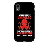 Custodia per iPhone XR Vorrei essere un polpo Umorismo marino
