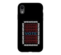 Custodia per iPhone XR Vote Red White Blue Retro Voter Voting Election 2026