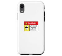 Custodia per iPhone XR VR Player Gamer Hazard Warning Realtà virtuale (arte sul retro)