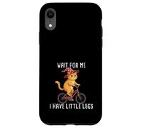 Custodia per iPhone XR Wait For Me I Have Little Legs Gatto Arancione
