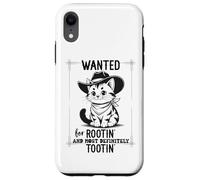 Custodia per iPhone XR Wanted for Rootin Most Definitely Tootin Cowboy Cat Farting