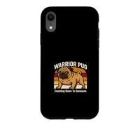Custodia per iPhone XR Warrior Pug fa il conto alla rovescia per Savasana
