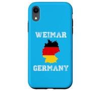 Custodia per iPhone XR Weimar Germania Vintage Bandiera Germania Mappa Design